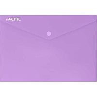 Папка-конверт на кнопке А5 deVENTE "Pastel" 3079331 непрозр.,сиреневая,180 мкм