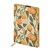 Ежедневник н/д А5 128л. BV кож.зам. "Flora. Lemons" 3-743/25 гибк.обл.,зол.срез,беж.бум.,лин.