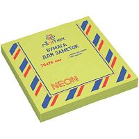 Кл.бумага д/заметок 76*76мм ATTOMEX 100л. 2010914 неон зелёная