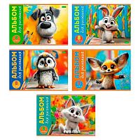 Альбом для рис. 8л. ХАТ "Глазастики" ECO,на скобе,асс.