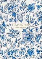 Ежедневник н/д А5 160л. INFOLIO кож.зам. "Happiness" I1643/blue синий,2ляссе,тисн.фольг.