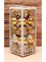 Набор ёлочных шаров Миленд "Весёлый праздник!" НУ-0465 (20шт),4см,золотой