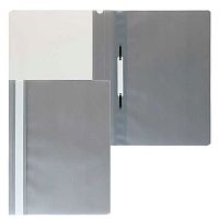 Скоросшиватель пластиковый А4 КЛЕРК прозр.верх 100/120мкм 211910 серый