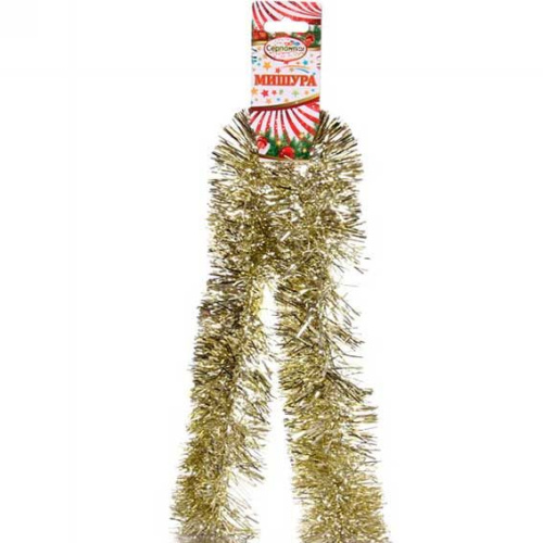 Мишура 2м 6см "Изумрудный блеск" золото 215-508 Мишура 2м 6см "Изумрудный блеск" золото 215-508