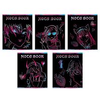 Тетрадь 48л. (клетка) ПЗБФ "Аниме сияние" 023782 твин-лак,фольга,асс.