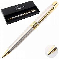 Ручка подар. шар. Fiorenzo 184174 синяя,0,7мм,сереб.корп.с золот.,поворот.мех.,подар./к