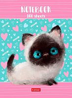 Бизнес-блокнот А6 160л. ХАТ ЛАЙТ "Кошарик" 27306 клетка