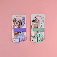 Ножницы детск. 13,7см BV "CuteFriends" 60-0033/06 с принтом,эргоном.ручки