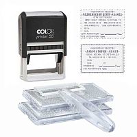 Штамп самонаб. COLOP "Printer" 55 SET- F с 40*60мм,пластик,10стр, б/рамки,8стр.,с рамкой,2 кассы