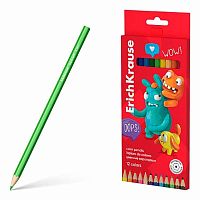Карандаши 12цв. EK "Jolly Friends" 61792 шестигр.,грифель 3мм,к/к