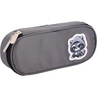 Пенал-косметичка deVENTE 210*80*50 "Cool Raccoon" 7023606 (50предм.) овал.,тёмн.-серый,полиэстер