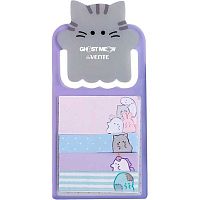 Кл.бумага д/заметок 50*25/50*12мм deVENTE  20л.*4шт "Ghost Meow" 2010517 в пл.блист/закладке