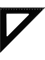 Треугольник Проф-Пресс 45град./16см Л-4484 непрозр.чёрный