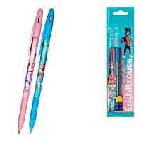 Набор шар. ручек  4шт. EK R-301 "Stick Ну, Погоди! Каникулы для девочки" 62640 синяя,0,7мм