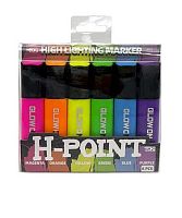 Набор маркеров текст.  6цв. INTELLIGENT "Неон" DM-243 скошен.,1-4мм,ПВХ-уп.