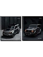 Тетрадь 48л. (клетка) Проф-Пресс спираль "Стильное чёрное авто-3" 48-5586 цв.мел.обл.,твин-лак