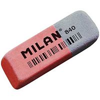 Ластик MILAN 840 скошен. двухцветн. для чернограф. карандашей и чернил