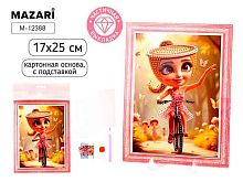 Мозаика алмазная MAZARI "Итал.Мем" M-12388 картон,17*25см,част.выкл.,с подставкой,ОПП-уп.