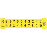 Линейка Арифметическая Каляка-Маляка "Счёт до 20" ЛАСКМ раздвиж.,пластик, непрозр.,жёлт.
