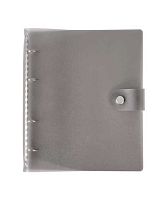 Папка 4 кольца ДПС А5 2056 прозрачн.,серая,800мкм,ПВХ ,800мкм,на кнопке
