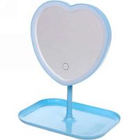Зеркало настол. с подсветкой "Mary Touch-Heart" 354-047 голубой