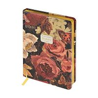 Ежедневник н/д А5 120л. BV кож.зам. "Flora. Lush Bouquet" 3-744/06 зол.срез.,беж.бум.,линейка