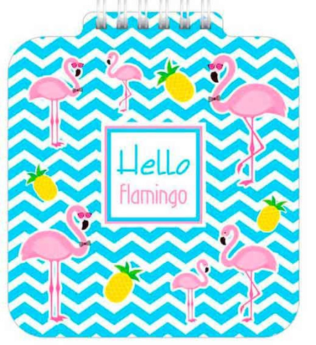 Блокнот А6  60л. ХАТ спираль "Hello flamingo" 19778 с фигур.высечкой,80гр/м2