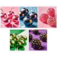 Тетрадь 48л. (клетка) ЭКСМО "Ягодный мусс" ТКБ489662 мел.карт.,глиттер,блёстки