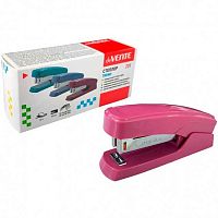 Степлер №24/6, 26/6 20л. deVENTE "Trend" 4142510 пластик,брусничный,к/к