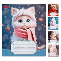 Тетрадь 12л. (линейка) ХАТ "Уютные котики" скругл.углы,асс.