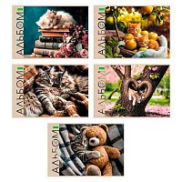 Альбом для рис.16л. ХАТ "Маленькие мурлыки" обл.офс.бум.,на скобе,асс.