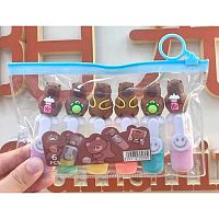 Набор маркеров текст.  6цв. КОКОС "Capybara" 252412 скош.,1-4мм,в пакет zip