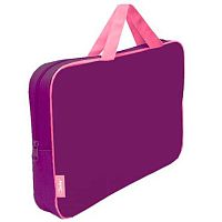 Сумка-планшет А4 ОНИКС ПМД-4-42 "Фуксия-пурпурно-розовый" (64430) п/э,ручка-тесьма,широк.бок