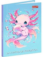 Записная книжка А7  48л. Проф-Пресс Profit "Милый аксолотль" 48-1711 тв.обл.,глянц.лам.