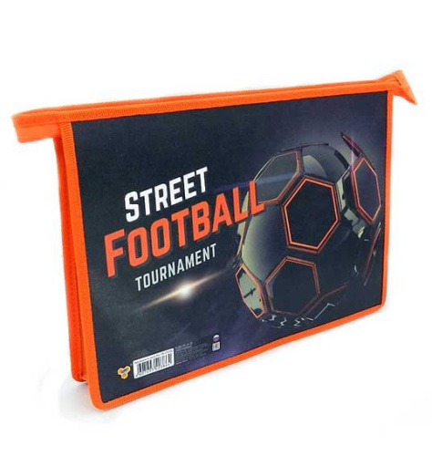 Папка д/тетрадей А4 ПЧЕЛКА ПМ-А4-29 "Street Football" пластик,на молн.