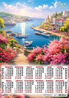 Календарь настенный листовой А2 2025г. ЛИС "Волшебный мир.Летний день" ПО-25-143