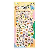 Наклейка декор. зефирная 10*22 "Зверюшки 1" Р22072-4 Ткн1003-5