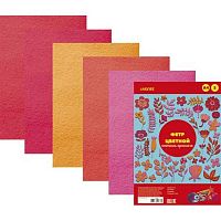 Фетр  5л. А4 deVENTE "Оттенки красного" 8040683 2мм, пласт. пакет ев./подвесом