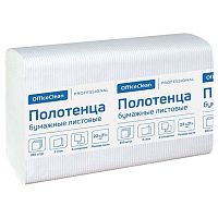 Полотенца бумажные OfficeClean 374464 белые,тиснение,Zсл.,2сл.,200л.