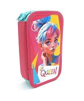 Пенал 3отд. 190*105 ПЧЕЛКА ПО-110 "Яркая девушка" больш.,ткан.торец