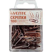 Скрепки 28мм 100шт. deVENTE "Esthetics" 4135512 ассорти,овал.,пластик/к