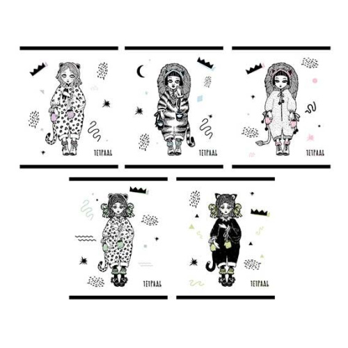 Тетрадь 96л. (клетка) ЭКСМО "Kitty girls" ТБ968374 мел.карт.,выб.лак,асс.