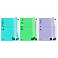 Тетрадь 96л. (клетка) BG пластик.обл. "UniTone. Mix" 06456 асс.