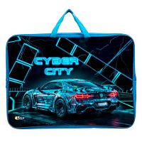 Сумка-планшет А3 ОНИКС ПМД-3-20-4 "Cyber city" (86756) п/э,диз.,шир.бок.