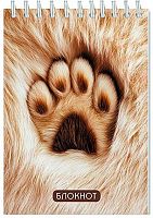 Блокнот А6  80л. АППЛИКА спираль "Меховая лапка" С4173-109 клетка
