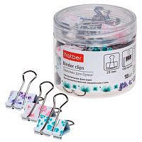 Зажим для бумаг ХАТ 25мм с печатью Flores BC_059176 в пластик.тубе