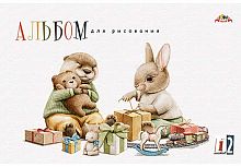 Альбом для рис.12л. АППЛИКА "Подарки на праздник" С0223-69 цв.мел.обл.