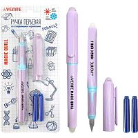 Ручка перьевая "Пиши-Стирай" deVENTE "Magic Quill" 5100504 синяя,перо средн.F (Fine),3бал.,сирен.