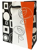 Сумка Санвест картон блеск  12*15 Цветы. Геометрические фигуры