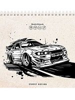 Скетчбук 190*190мм  48л. Проф-Пресс спираль "Автомода-4" 48-1276 жёстк.подл.